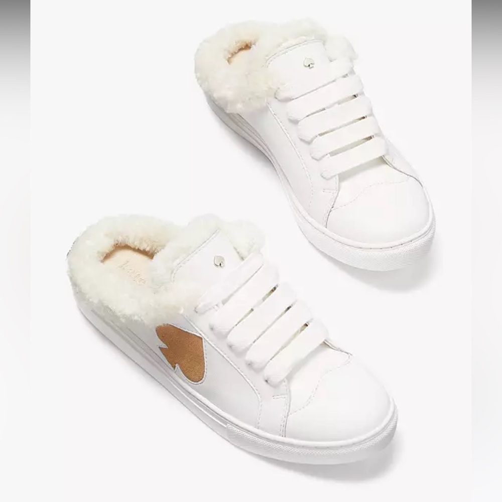 Brand new Kate spade slip on fuzz sneakers